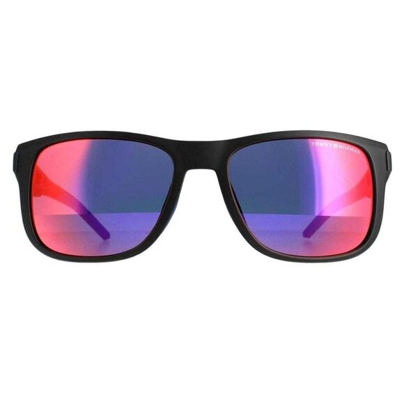 Tommy Hilfiger Mens Square Sunglasses / Purple/Black